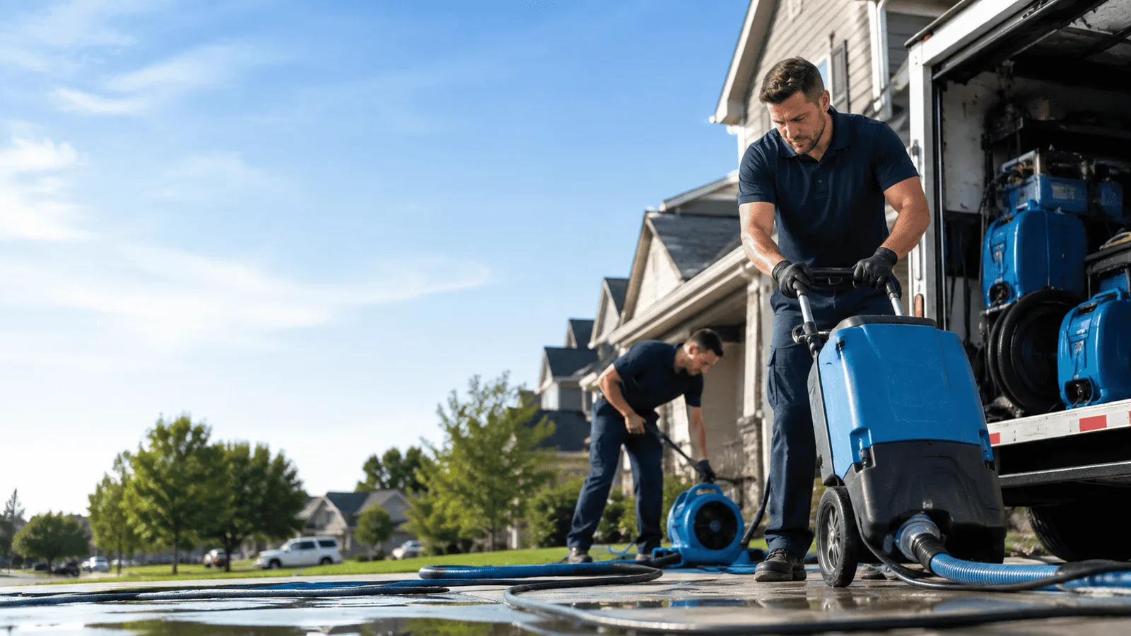Structural Drying being performed in Woodbury, NJ